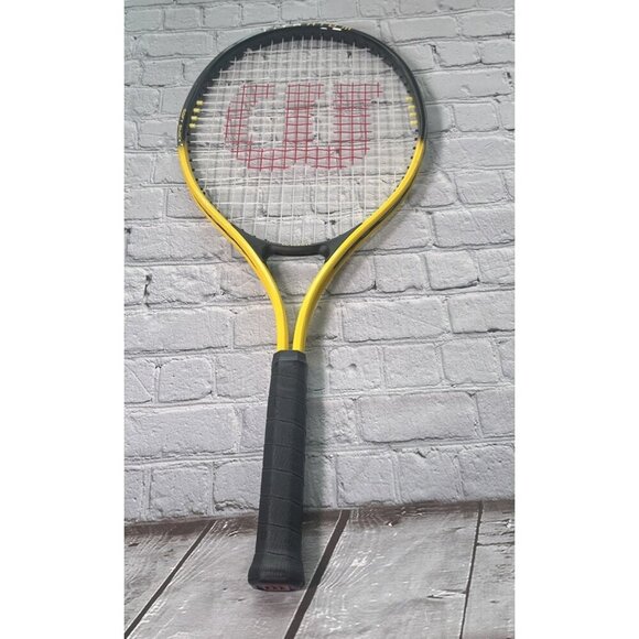 Wilson Match Point Energy Soft W 3 Titanium3 Tennis Racket Yellow Black - Picture 2 of 12